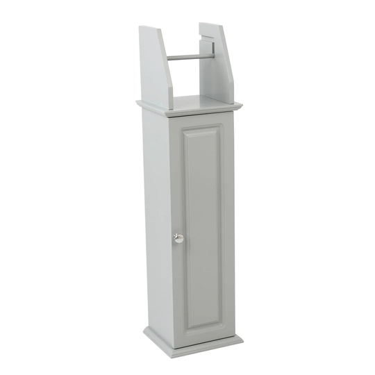 Toilet Roll Holder, MDF, Grey, H 79Cm X W 20.5Cm X D 18Cm
