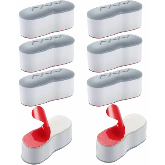 8 Pack Universal Replacement Toilet Seat Bumpers with Strong Adhesive for Home, Hotel and School, BR-Vie (White)