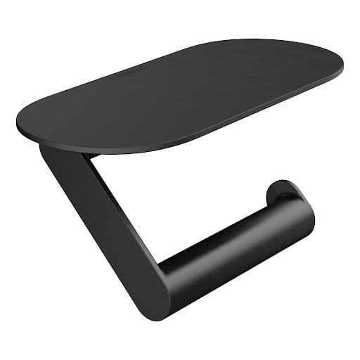 hansgrohe WallStoris Toilet Paper Holder with Shelf - Matt Black