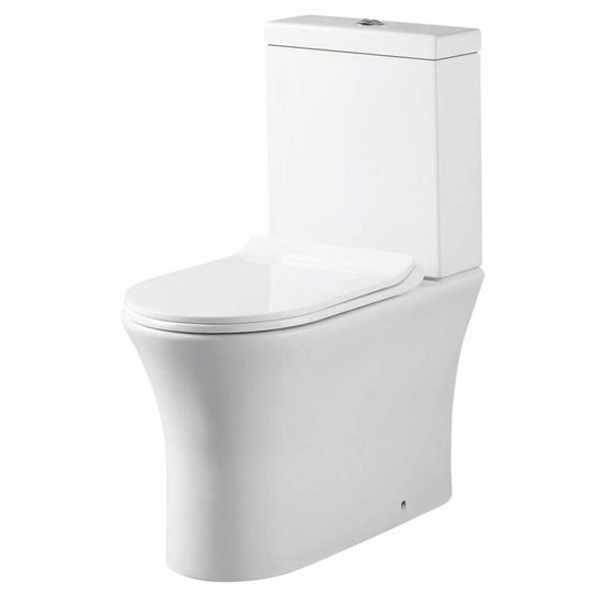 Orbit - Viva Comfort Height Close Coupled Rimless Toilet Push Button Cistern - Excluding Seat