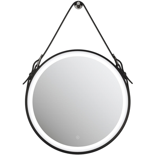 Elegant - Belt Decorative Round Illuminated 600x600mm led Light Bathroom Mirror Makeup Mirror with Sensor Touch control, Dustproof & Anti-fog, Cool