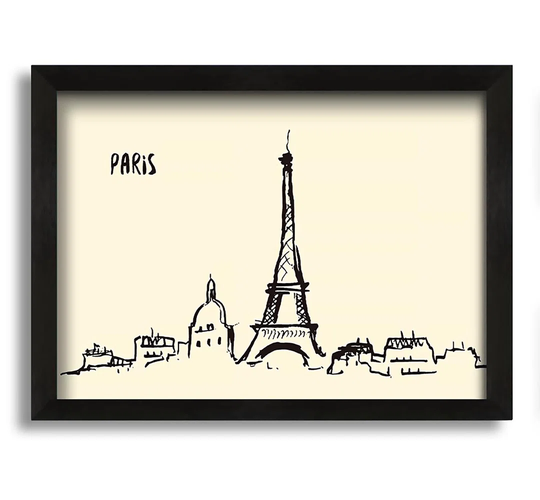 Eiffel Tower France 5 - Picture Frame Painting on Canvas