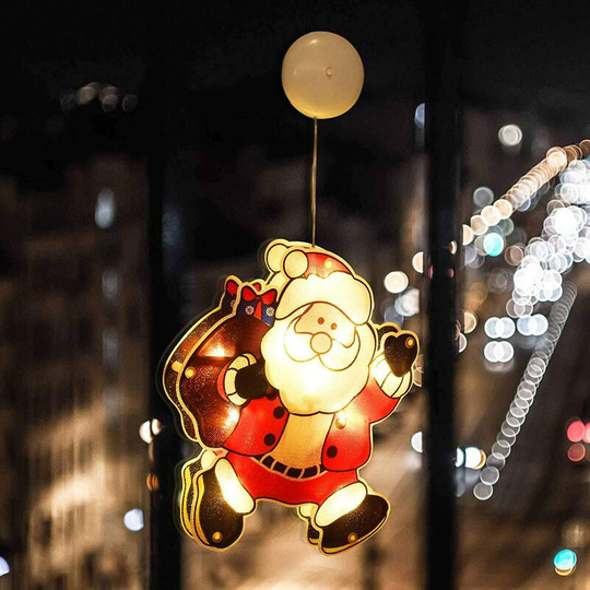 Christmas sucker lights, led Christmas decorations for Santa Claus Christmas, party, indoor and outdoor Christmas decoration, battery operated