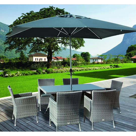 Blanch 6 Seater Dining Set with Cushions and Parasol