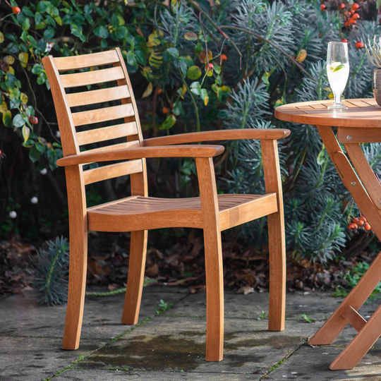 Cortez Eucalyptus Patio Dining Armchair