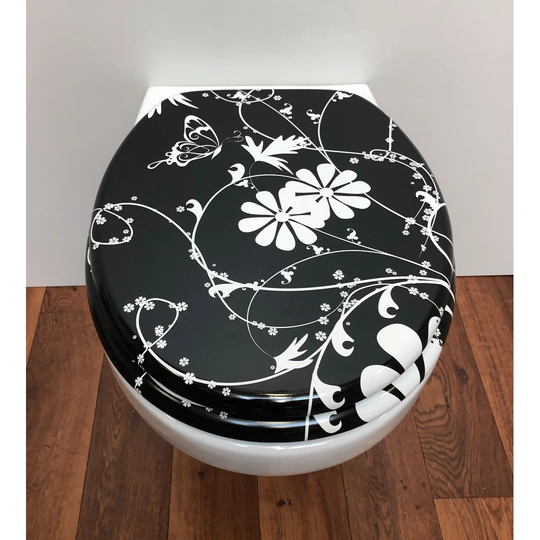 Flower Toilet Seat Sticker
