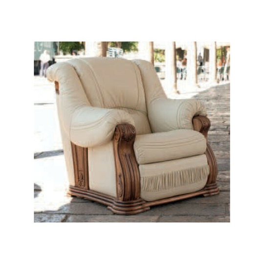 Oropesa Italian Leather Armchair Hielo