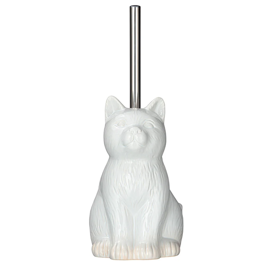 Cat Free-Standing Toilet Brush & Holder