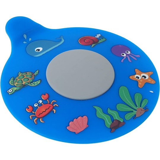 Bathtub Drain Plug, Silicone Bathtub Stopper, Universal Bathtub Drain Cover, Baby Kids Gift (Blue Turtle)