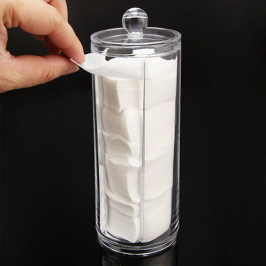 Perlerare - Multi floor Cotton dispenser, Transparent, 7.5 x H20 cm,