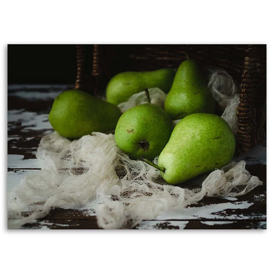 Canvas print, Green pears