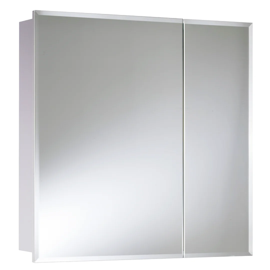 Double Door 61cm x 61cm Surface Mount Mirror Cabinet