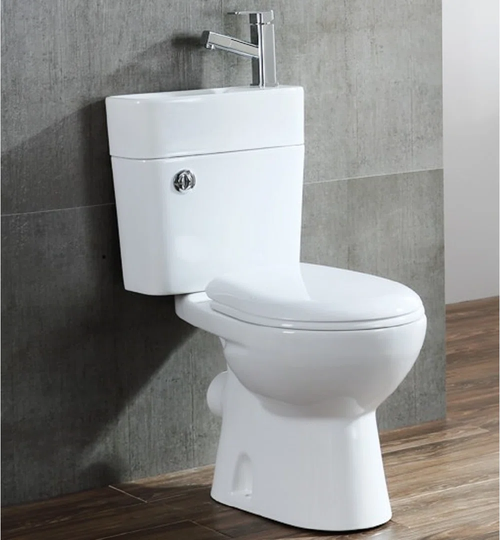 Vasios Close Coupled Toilets with Button Flush and Soft Close Seat