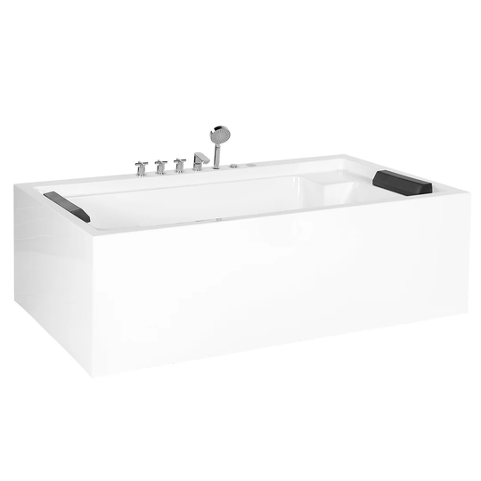 Yearsley 1100 mm x 1801 mm Freestanding Whirlpool Bathtub with 8 Jets