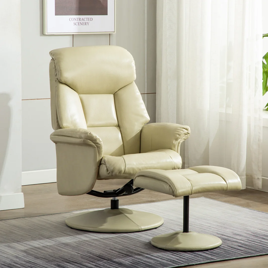 Aslak Swivel Armchair and Footstool