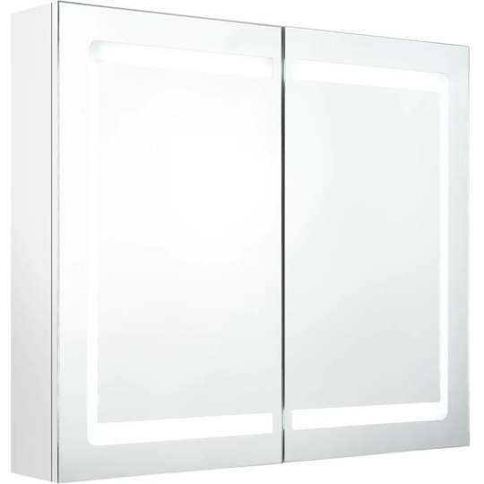 Vidaxl - led Bathroom Mirror Cabinet Shining White 80x12x68 cm White