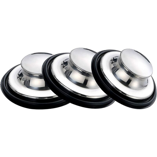 Perlerare - Sink Stoppers, Stainless Steel Kitchen Sink Stopper, Large Wide Rim 3.35' (85mm) Diameter (3 Pack)