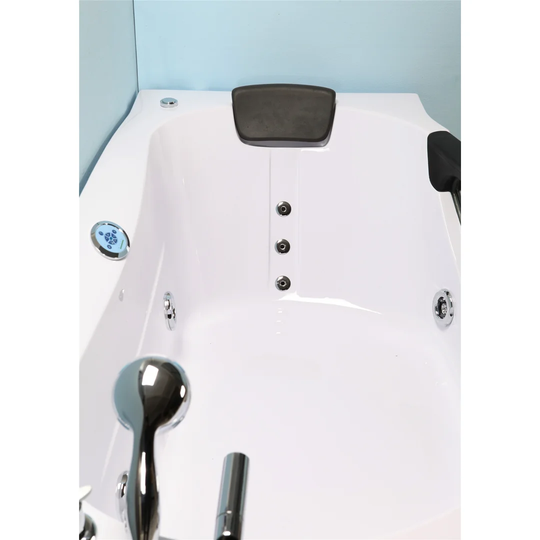 Jungle Whirlpool Bath Tub Spa Corner Bath Double Pillow 180 x 96 cm Bathtub M
