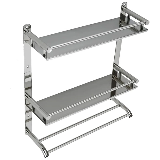 Sheriff Drill & Screw Mount Stainless Steel Shower Shelf