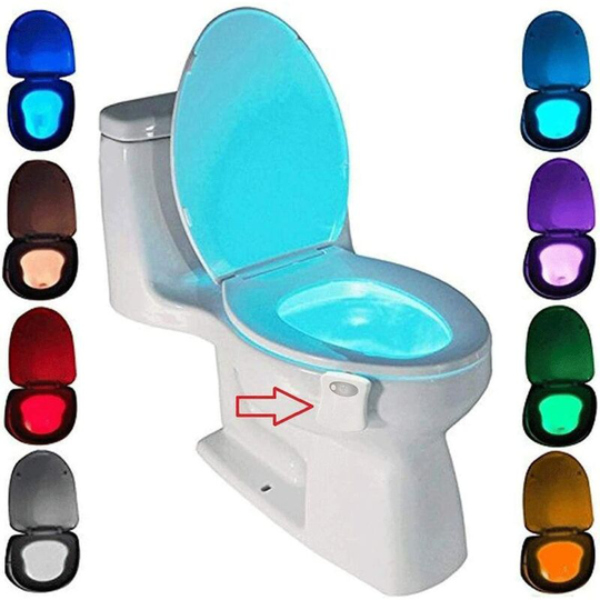 Mezheng - Toilet Lamp, led Night Light for Toilet Bathroom Sensor Detector 8 Color Changing Lighting