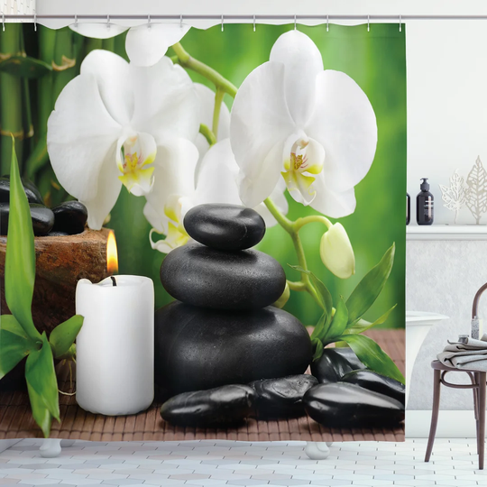 Basabi Polyester Shower Curtain Set