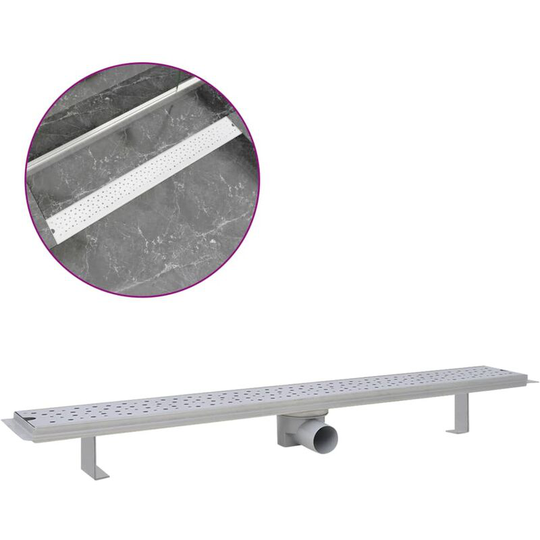 Vidaxl - Linear Shower Drain Bubble 930x140 mm Stainless Steel