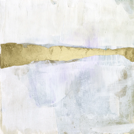 Gold Ribbon Horizon I by Jennifer Goldberger - Wrapped Canvas Painting