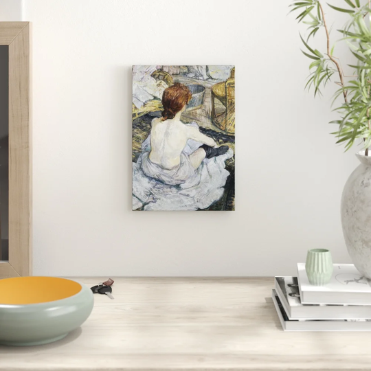 'Seated Girl' by Henri de Toulouse-Lautrec Painting Print