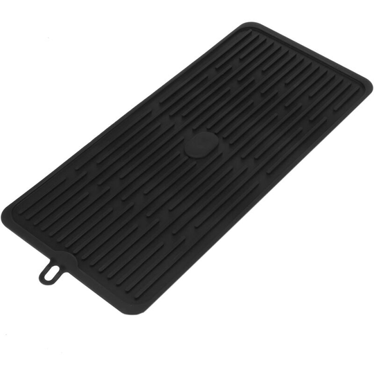 Silicone dish drying mat 446x203 mm black - Primematik