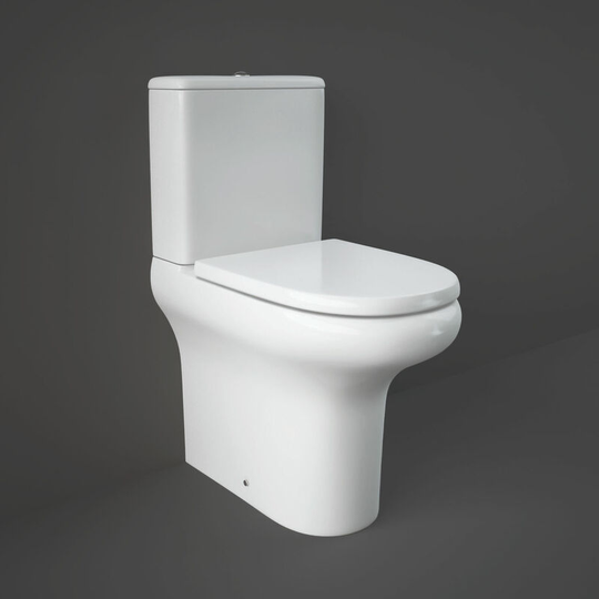 Rak Compact Rimless Flush-to-Wall Toilet without Soft Close Seat
