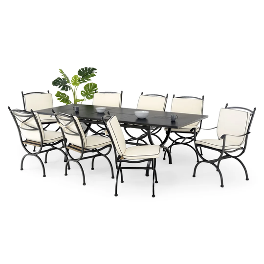 Lochlan 8 Seater Dining Set with Cushions