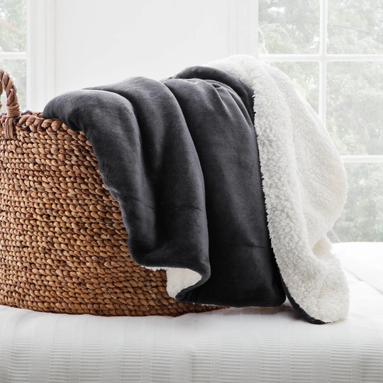 Imperial Homeware London 240 GSM Reversible Sherpa Blanket
