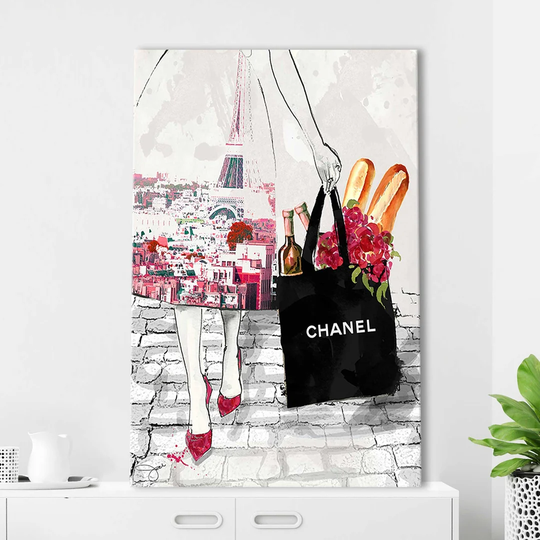 Dinner for Two by Jodi - Wrapped Canvas Painting Print
