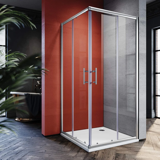 Bole Framed Tempered Glass Double Sliding Shower Door
