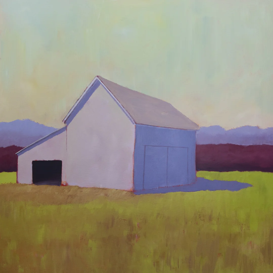 Primary Barns IV by Carol Young - Wrapped Canvas Painting