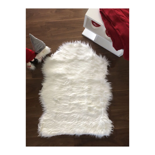 Ottumwa Power Loom White Rug