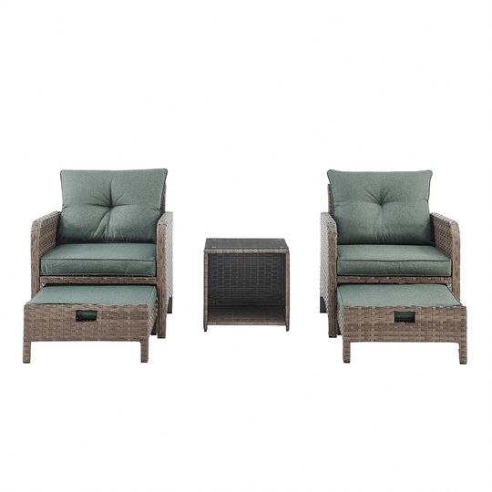 Amgala Rattan 2 - Person Seating Group with Cushions