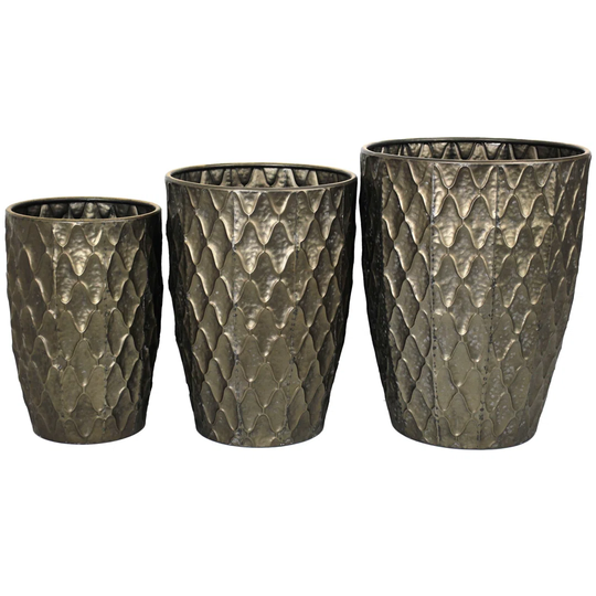 Jaxton 3 Piece Metal Plant Pot Set