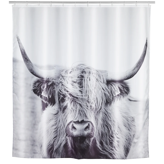 WENKO Shower Curtain Yak, Textile (Polyester), 180 X 200 Cm, Washable
