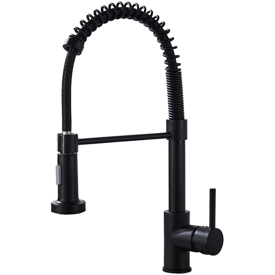 Kitchen Hot and Cold Water Faucet Rotatable Mixed Water SpringFaucet Faucet with Pull Down Sprayer High Arc Single Handle Spring Kitchen Sink Faucet