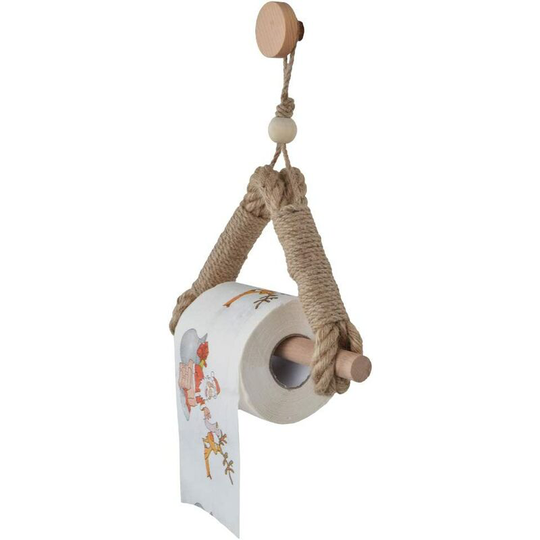 Vintage hemp rope toilet paper holder for bathroom-Style a
