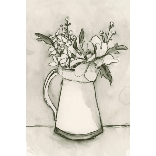 Bouquet Scribble I by Emma Caroline - Wrapped Canvas Painting