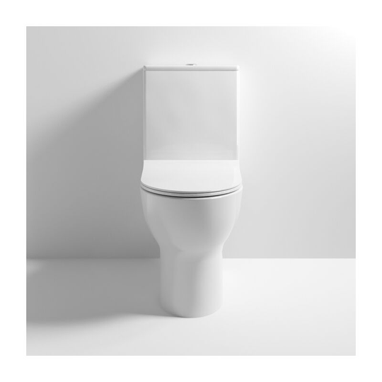 Nuie - Freya Rimless Flush to Wall Close Coupled Toilet 610mm Projection - Sandwich Soft Close Seat
