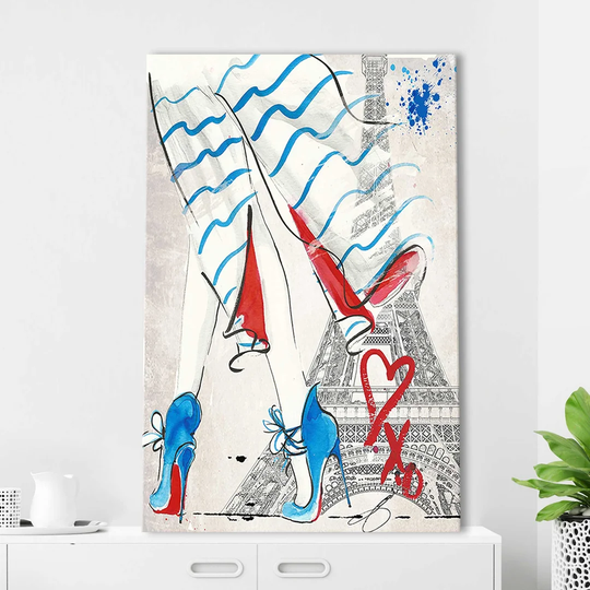 American in Paris by Jodi - Wrapped Canvas Painting