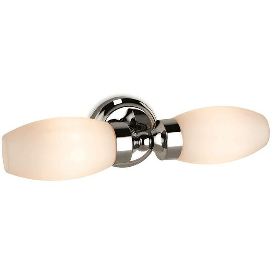 Bathroom light Reef chrome, opal glass 2 bulbs 1cm