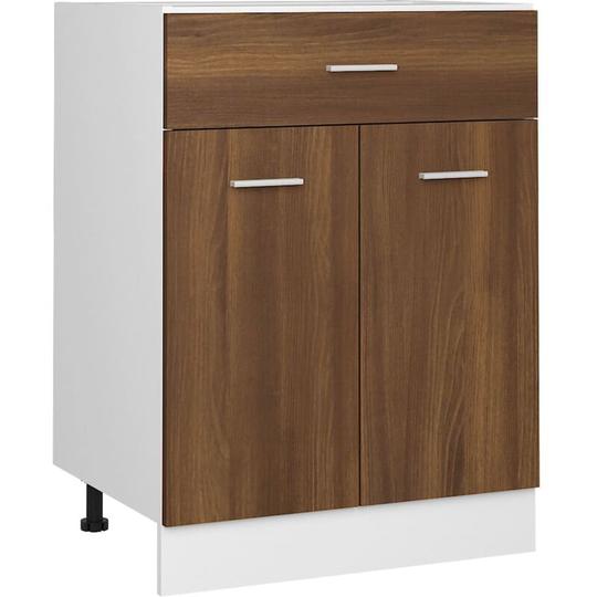Vidaxl - Drawer Bottom Cabinet Brown Oak 60x46x81.5 cm Engineered Wood Brown