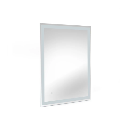 Bystrc Lighted Wall Mounted Bathroom Mirror in Silver