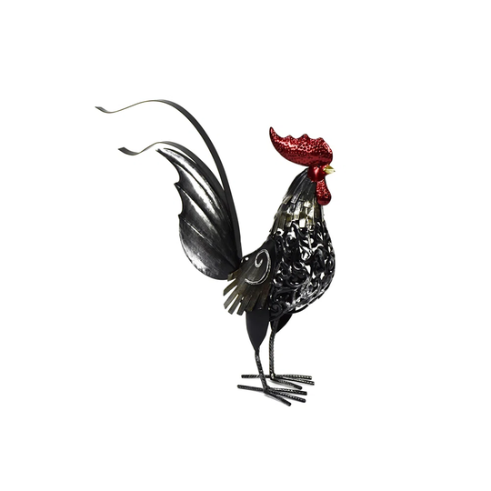 Oriana Shiny Rooster Sculpture