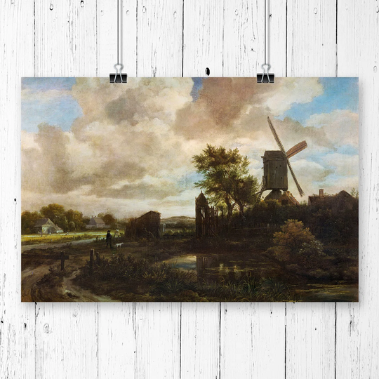 'Evening Landscape' by Jacob Ruisdael Graphic art