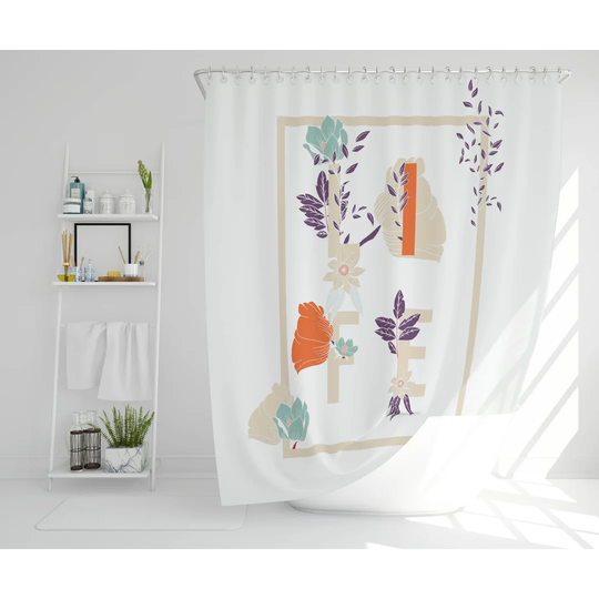 Lovitz Polyester Shower Curtain Set
